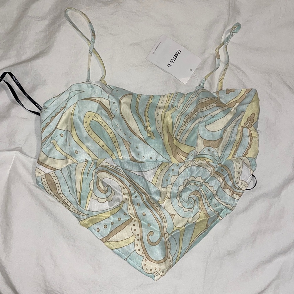 Forever 21 bandana tie crop top